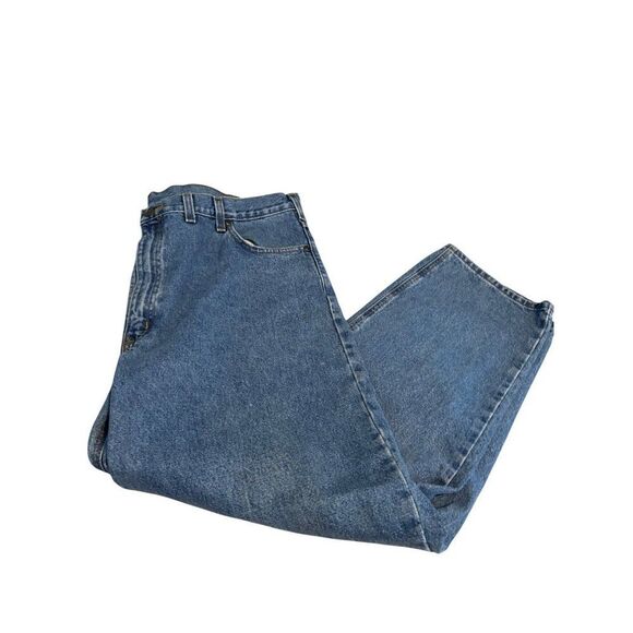 Carhartt Mens Relaxed Fit Blue Denim Jeans 44x32 - Picture 2 of 5